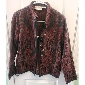 Vintage Flashback Floral Tapestry Blazer Jacket Small BOHO Women's